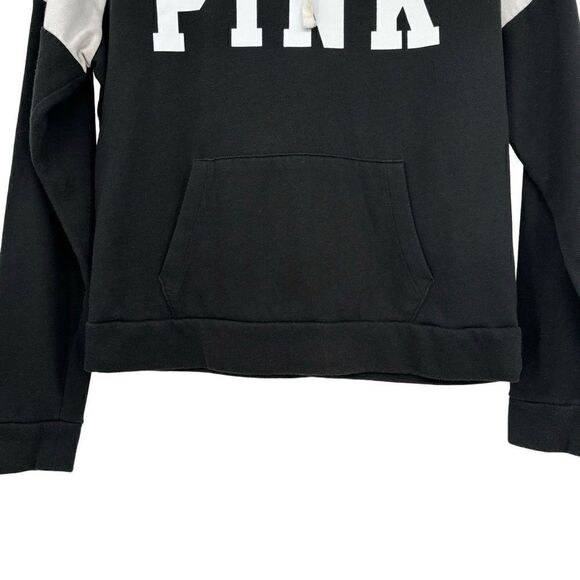 Pink Victoria’s Secret Hoodie Sweatshirt Black Small - Picture 4 of 5